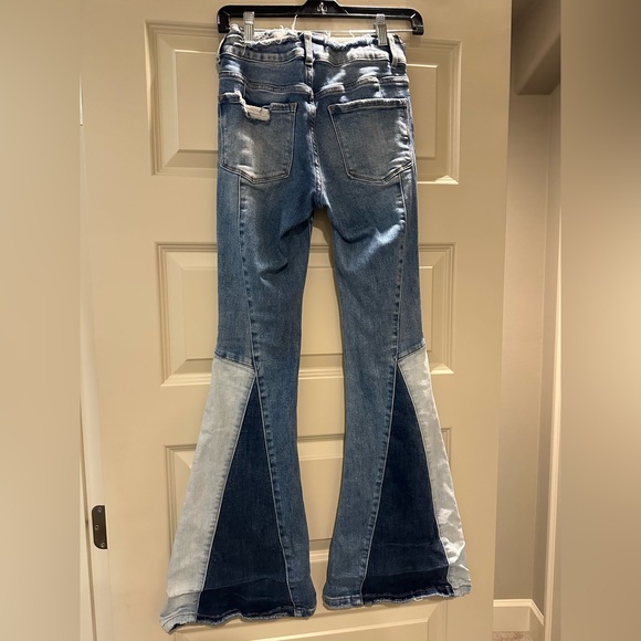 Vervet by Flying Monkey Flared Patchwork Jeans - Picture 7 of 9